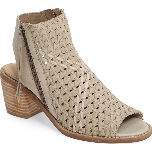 Sam Edelman Shoes - Sam Edelman Cooper Woven Peeptoe Bootie Sandal 8.5